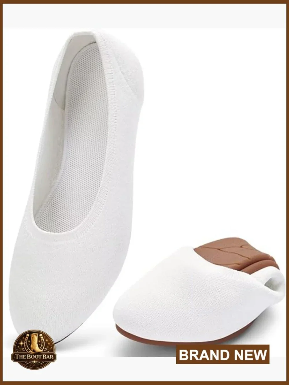 Women's Ballet Flats Breathable Knit Slip On Comfortable Round Toe Walking